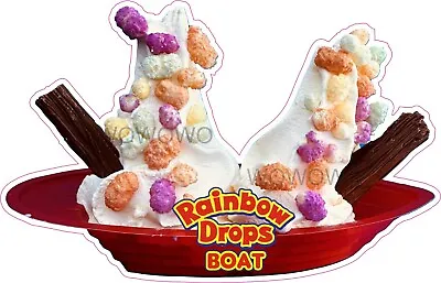 Ice Cream Van Stickers Rainbow Drops & Flakes Boat Sticker Whippy Trailer Decals • £3.95