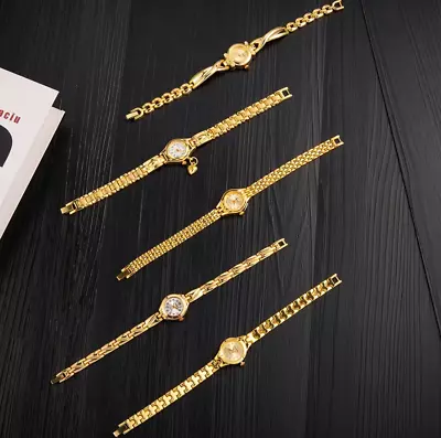 Elegance Redefined: Luxury Gold Women's Quartz Watches • $8.95