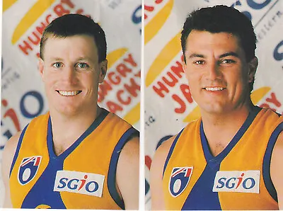 AFL 1995 West Coast Eagles Optus Club Issue Cards X 2 • $8