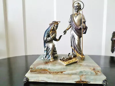 BRONZE Italian Sculpture Giuseppe Vasari NATIVITY Mary Joseph Jesus 12 Of 200 • $1899