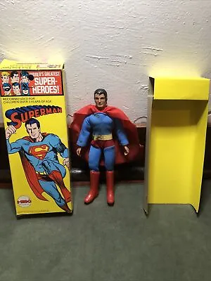 1973 Mego SUPERMAN 8   1st Issue Outfit Vintage Original Box Type 1 • $499