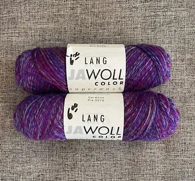 $9 • Buy LANG JaWoll Superwash, Purples-teals-greys