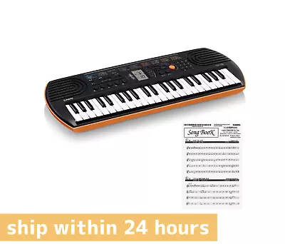 CASIO Mini Keyboard 44 Key Black & Orange Electronic Keyboard SA-76  • $97.69