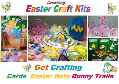 £3.69 • Buy Easter Bonnet Hat Chicks Bunnies Eggs Flowers Craft NO Glue Easter Decorations