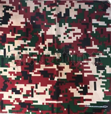 Head Digital Camo Camouflage Jungle Bandana Reggae Hippie Army Style 22 X22  • $38.69