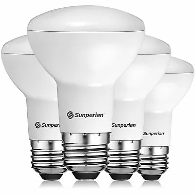 Sunperian 4 Pack BR20 LED Flood Bulb 6W 6500K Ultra Daylight 550lm Dimmable E26 • $17.95