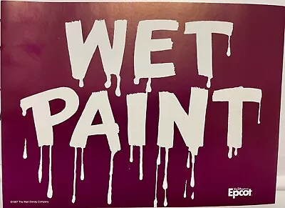 Epcot Dripping Wet Paint Prop Sign 1987 Trademark Used In 2020 Walt Disney World • $24.99