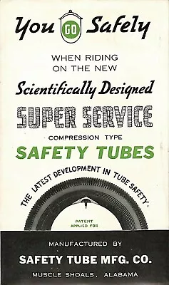 Safety Tube MFG Compression Type Advertising Brochure Vintage Muscle Shoals AL • $27.99