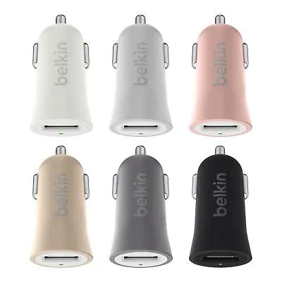 Belkin Premium Ultra-Fast 2.4amp USB Car Charger For IPhone IPad Smartphone Tab • £6.99