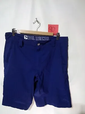 Reel Legends Men's Size 38 Navy Blue Lots Of Pockets Fishing Shorts • $18