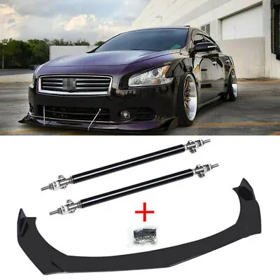 For Nissan Altima Sentra Maxima Front Bumper Lip Spoiler Splitters + Strut Rods • $39.99