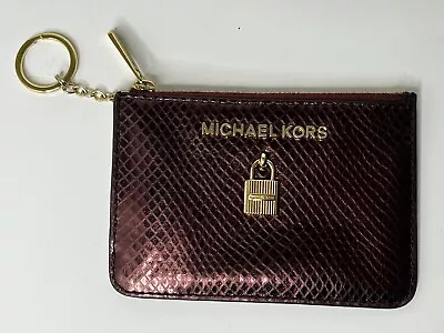 Michael Kors Adele Small Zip Coin Pouch ID Credit Card Key Chain • $31.49