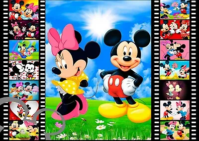 Disney Mickey And Minnie Mouse Filmstrip A4 Art Print Photo Picture Christmas • £4