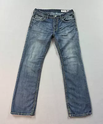 Buffalo Jeans Mens 32 Brady Blue Denim Pants Buckle 32x32 • $30.40