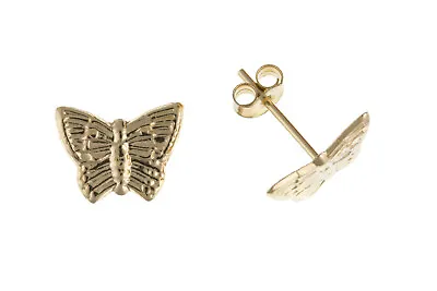 Childrens 9ct Gold Butterfly Earrings E R J Co • £27.99