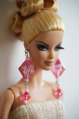 FOX WOLF DESIGN - Barbie Model Muse Translucent Pink DRAMATIC DROP Earrings • $10