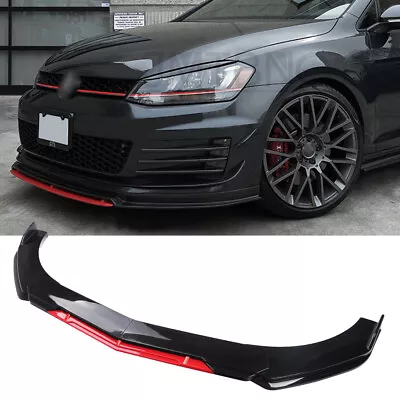 $89.59 • Buy For Volkswagen VW Golf GTI MK7 MK6 MK5 Front Bumper Lip Splitter Spoiler Glossy