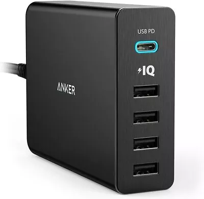 $69.99 • Buy Anker USB Type-C, 5-Port 60W USB Wall Charger Powerport+ 5 USB-C With PD