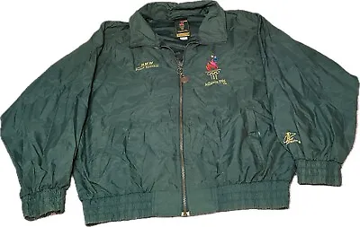 Vtg 90’s Atlanta 1996 Olympics Green Logo Athletic Zip Up Windbreaker Jacket BMW • $87.49
