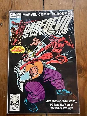 Marvel Comics Daredevil Vol 1 Issue 171 June 1981 Frank Miller. Nm • £15