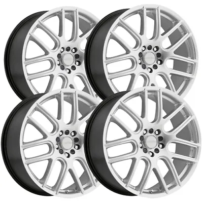 (Set Of 4) Vision 426 Cross 18x8 5x4.5  +40mm Silver Wheels Rims 18  Inch • $559.96