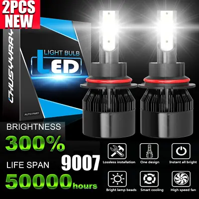 HB5 9007 LED Headlights 10000LM LED Light Bulbs Kit High Low Beam Super Bright • $17.99