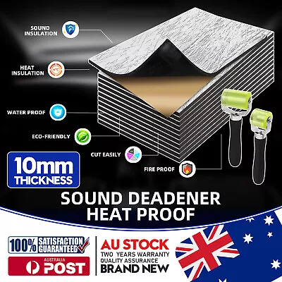 Sound Deadener Heat Shield For Auto Firewall Hood Floor Insulation Mat 12Pcs • $45.88