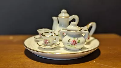 Dollhouse Miniature China Tea Set • $17