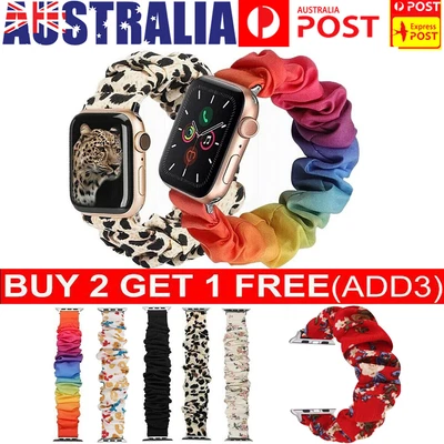 $12.78 • Buy Scrunchie Elastic Loop Band Strap For Apple Watch IWatch SE 8 7 6 5 4 3 2 Ultra