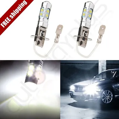 2X H3 LED Fog Light Bulb Conversion Kit Super Bright Canbus 6000K White 55W • $8.96