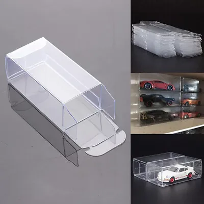 1/10/20/30Pcs 1:64 Car Toy Model Display Box Storage Case Cover Show Transparent • £5.92