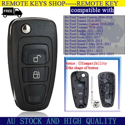 Remote Key Shell Case For Ford Ranger PX Mazda BT50 2011 2012 2013 2014 2015 2B • $16.07