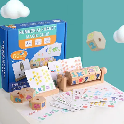 Children Toys Wooden Number Magic Cube Gift Game Education Maths Spelling 3+ • £7.99