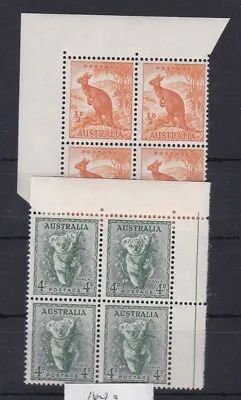 £1.32 • Buy AUSTRALIA (23M74) SG 164 & 170 - 1937 ½d & 4d N Corner Blocks 4 - MNH