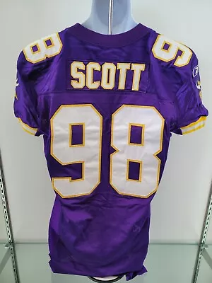 #98 Darrion Scott Minnesota Vikings Game Used Worn 2004 Jersey Team Coa Jo Sport • $500