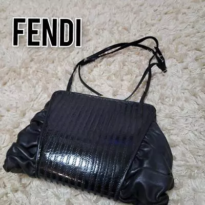 Rare FENDI Vintage Black Shoulder Bag For Women Height 15 Width 25 • $132