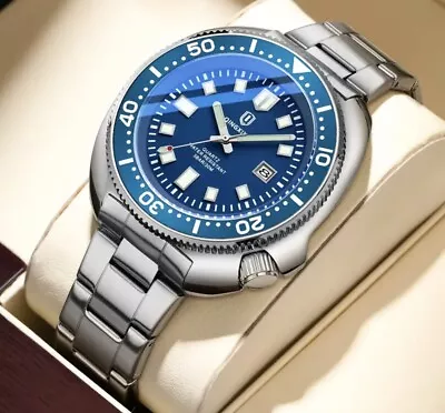 Mens Iconic Blue Face Steel Diver Watch. • £28.94