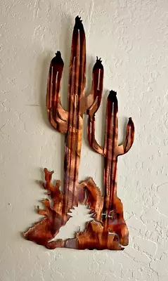 Saguaro Cactus - Metal Wall Art - Copper Plated 19  X 9  • $51.92