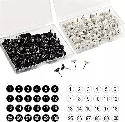 200Pcs Push Pins For Cork BoardTacks And Push Pins With NumberMap Pins Photo T • $24.74