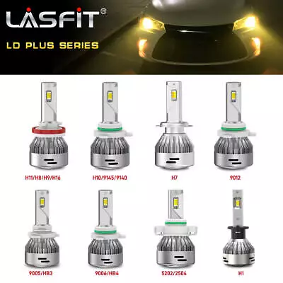 Lasfit LED Headlights Fog Lights H11 9006 9005 5202 9145 Dual Color Switchback • $99.99