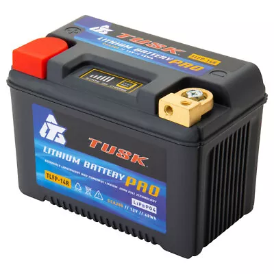 Tusk Lithium Pro Battery TLFP-14R Motorcycle Enduro Adventure 1936090004 • $126.76