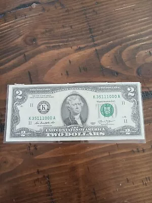 Fancy Serial Number 2013 2 Dollar Bill 31s 30s • $2.99