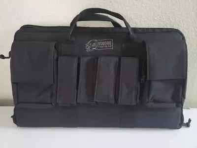 Voodoo Tactical Pistol Case Holds 2 Nylon Solid Elastic Retainers Black • $39