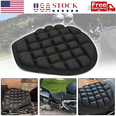 Motorcycle 3D Comfort Gel Seat Cushion Universal Motorbike Shockproof Pad Cover • $17.09