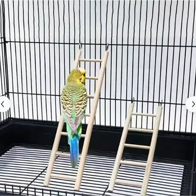 Parrots Wooden Stand Bird Play Activity Center Playground Ladder Perch Gym  AU • $11.12