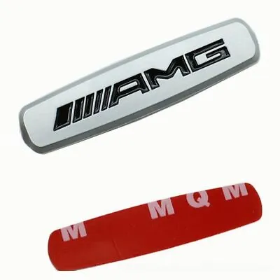 2PCS Car Front Rear Seat Tuning Badges Decal Silver For Mercedes BENZ AMG Emblem • $10.99