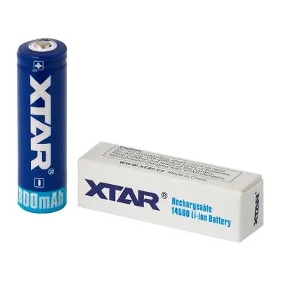 Xtar 14500 Lithium-ion AA 3.7v Li-ion 800mAh Rechargeable Battery - Protected • £6.99
