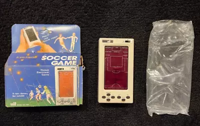 RARE MIT SOCCER Vintage Electronic Handheld Game TESTED LCD 1980s Euro Football • $119.50