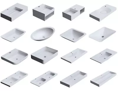 £38.45 • Buy Bathroom Wash Basin Sink Vanity Ceramic Stone Counter Top Wall Hung Full Range