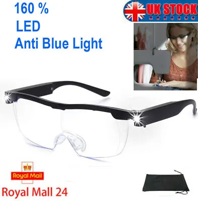 £7.79 • Buy 160% LED Magnifying Glasses Loupes Magnifier Glasses With Led Lighting Lamp GIFT